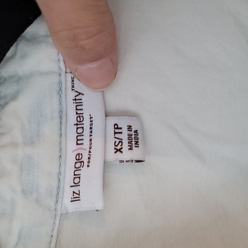 Maternity Chambray Bleach Dye Top - Picture 3 of 4